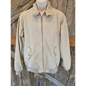 Vintage English Squire khaki full zip mechanic jacket size 42 XL (extra long) z